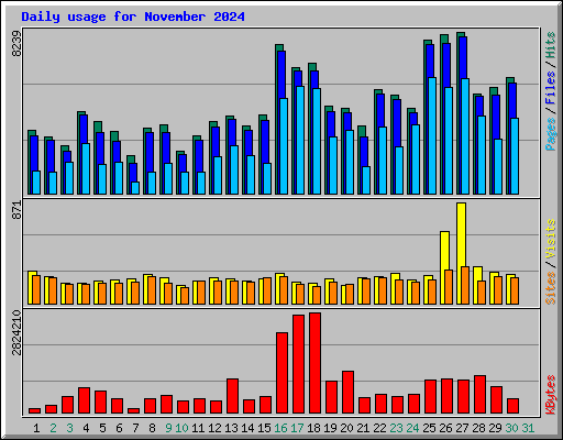 Daily usage for November 2024