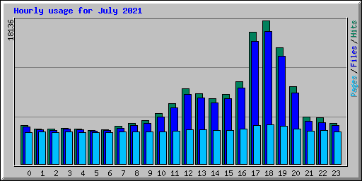 Hourly usage for July 2021
