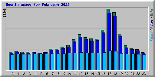 Hourly usage for February 2022