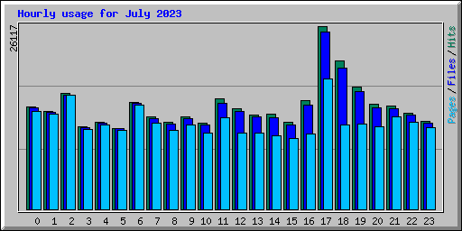 Hourly usage for July 2023