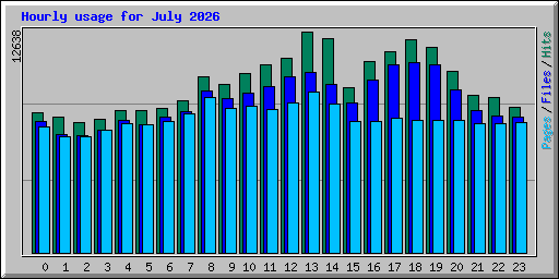 Hourly usage for July 2026